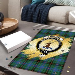 Scottish Davidson Ancient Clan Tartan Puzzle - Gold Style Scottish Plaid Tartan Plaid