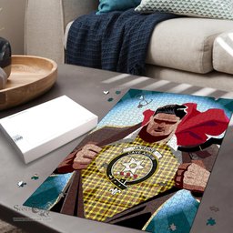 Scottish Jardine Clan Tartan Puzzle - Supper Hero Style Scottish Plaid Tartan Plaid