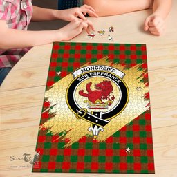 Scottish Moncrieff Clan Tartan Puzzle - Gold Style Scottish Plaid Tartan Plaid