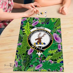 Scottish Rollo Modern Clan Tartan Puzzle - Thistle Pattern Style Scottish Plaid Tartan Plaid