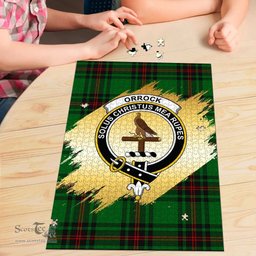 Scottish Orrock Clan Tartan Puzzle - Gold Style Scottish Plaid Tartan Plaid