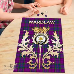 Scottish Wardlaw Modern Clan Tartan Puzzle - Thistle Scotland Style Scottish Plaid Tartan Plaid