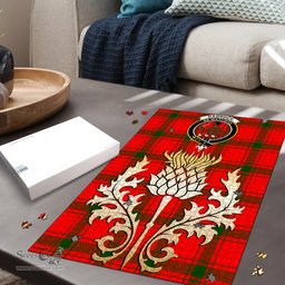 Scottish Darroch Clan Tartan Puzzle - Thistle Gold Style Scottish Plaid Tartan Plaid