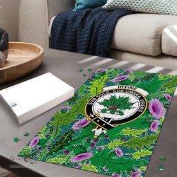 Scottish Irvine Ancient Clan Tartan Puzzle - Thistle Pattern Style Scottish Plaid Tartan Plaid