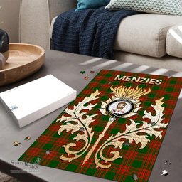 Scottish Menzies Green Modern Clan Tartan Puzzle - Thistle Scotland Style Scottish Plaid Tartan Plaid