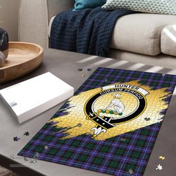Scottish Hunter Modern Clan Tartan Puzzle - Gold Style Scottish Plaid Tartan Plaid