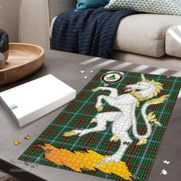 Scottish Gayre Clan Tartan Puzzle - Unicorn Style Scottish Plaid Tartan Plaid