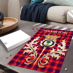 Scottish Hamilton Modern Clan Tartan Puzzle - Thistle Scotland Style Scottish Plaid Tartan Plaid
