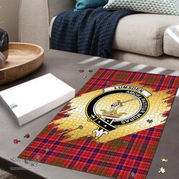 Scottish Lumsden Modern Clan Tartan Puzzle - Gold Style Scottish Plaid Tartan Plaid
