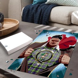 Scottish Watson Modern Clan Tartan Puzzle - Supper Hero Style Scottish Plaid Tartan Plaid