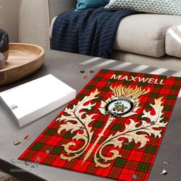 Scottish Maxwell Modern Clan Tartan Puzzle - Thistle Scotland Style Scottish Plaid Tartan Plaid