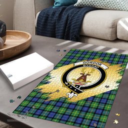 Scottish Gordon Old Ancient Clan Tartan Puzzle - Gold Style Scottish Plaid Tartan Plaid