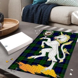 Scottish Bannatyne Clan Tartan Puzzle - Unicorn Style Scottish Plaid Tartan Plaid