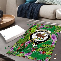 Scottish Pollock Modern Clan Tartan Puzzle - Thistle Pattern Style Scottish Plaid Tartan Plaid
