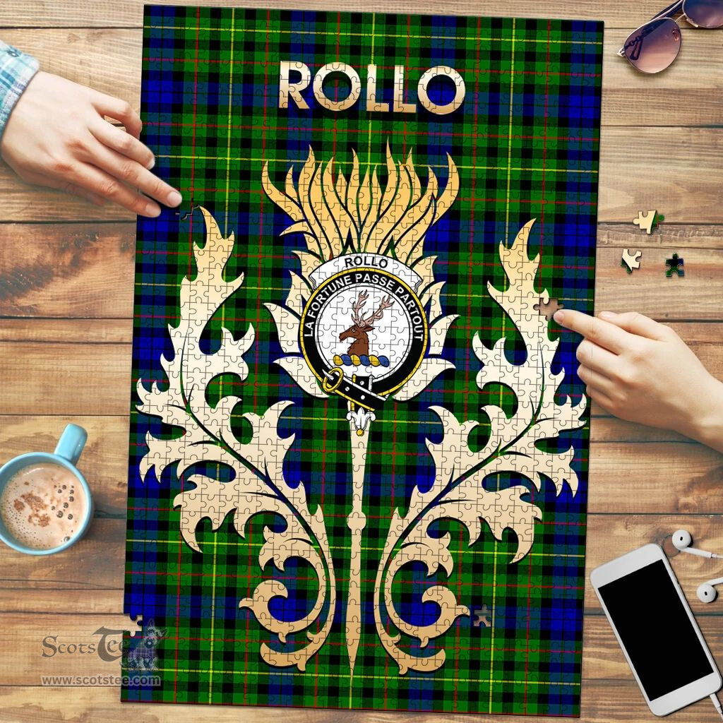 Scottish Rollo Modern Clan Tartan Puzzle - Thistle Scotland Style Scottish Plaid Tartan Plaid