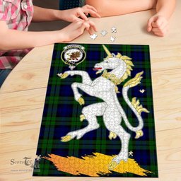 Scottish Bannatyne Clan Tartan Puzzle - Unicorn Style Scottish Plaid Tartan Plaid