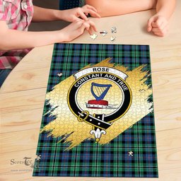 Scottish Rose Hunting Ancient Clan Tartan Puzzle - Gold Style Scottish Plaid Tartan Plaid