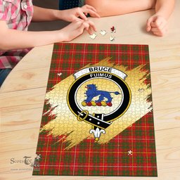 Scottish Bruce Modern Clan Tartan Puzzle - Gold Style Scottish Plaid Tartan Plaid