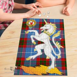 Scottish Pennycook Clan Tartan Puzzle - Unicorn Style Scottish Plaid Tartan Plaid