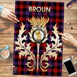 Scottish Broun Modern Clan Tartan Puzzle - Thistle Scotland Style Scottish Plaid Tartan Plaid