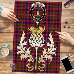 Scottish MacIntyre Modern Clan Tartan Puzzle - Thistle Gold Style Scottish Plaid Tartan Plaid