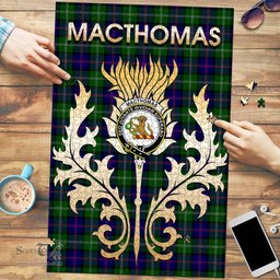 Scottish MacThomas Modern Clan Tartan Puzzle - Thistle Scotland Style Scottish Plaid Tartan Plaid