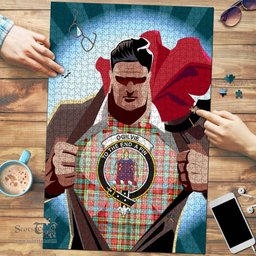 Scottish Ogilvie Clan Tartan Puzzle - Supper Hero Style Scottish Plaid Tartan Plaid