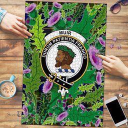 Scottish Muir Clan Tartan Puzzle - Thistle Pattern Style Scottish Plaid Tartan Plaid