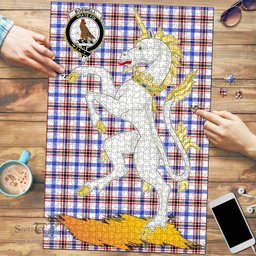 Scottish Boswell Modern Clan Tartan Puzzle - Unicorn Style Scottish Plaid Tartan Plaid