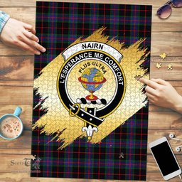 Scottish Nairn Clan Tartan Puzzle - Gold Style Scottish Plaid Tartan Plaid