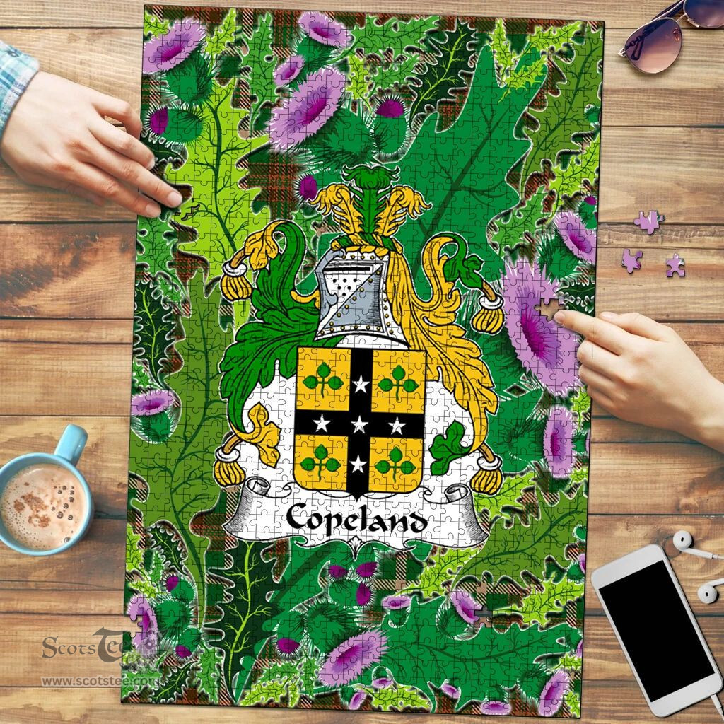 Scottish Copeland Clan Tartan Puzzle - Thistle Pattern Style Scottish Plaid Tartan Plaid