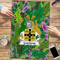 Scottish Copeland Clan Tartan Puzzle - Thistle Pattern Style Scottish Plaid Tartan Plaid