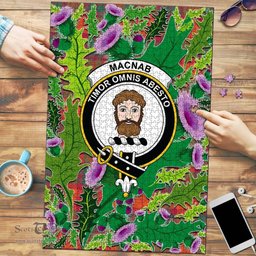 Scottish MacNab Ancient Clan Tartan Puzzle - Thistle Pattern Style Scottish Plaid Tartan Plaid