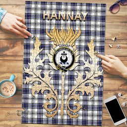 Scottish Hannay Modern Clan Tartan Puzzle - Thistle Scotland Style Scottish Plaid Tartan Plaid