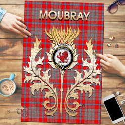 Scottish Moubray Clan Tartan Puzzle - Thistle Scotland Style Scottish Plaid Tartan Plaid