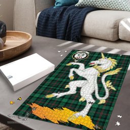 Scottish Ross Hunting Modern Clan Tartan Puzzle - Unicorn Style Scottish Plaid Tartan Plaid