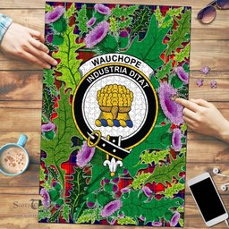 Scottish Wauchope Clan Tartan Puzzle - Thistle Pattern Style Scottish Plaid Tartan Plaid