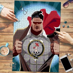 Scottish Taylor Weathered Clan Tartan Puzzle - Supper Hero Style Scottish Plaid Tartan Plaid