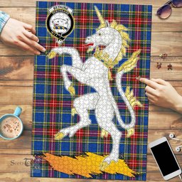 Scottish Bethune Clan Tartan Puzzle - Unicorn Style Scottish Plaid Tartan Plaid