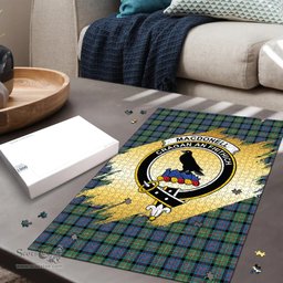 Scottish MacDonnell of Glengarry Ancient Clan Tartan Puzzle - Gold Style Scottish Plaid Tartan Plaid
