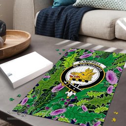 Scottish Campbell of Breadalbane Modern Clan Tartan Puzzle - Thistle Pattern Style Scottish Plaid Tartan Plaid