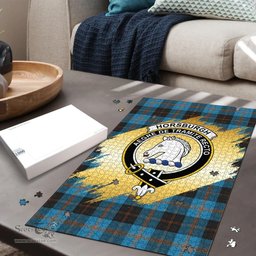 Scottish Horsburgh Clan Tartan Puzzle - Gold Style Scottish Plaid Tartan Plaid