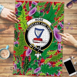 Scottish Rose Modern Clan Tartan Puzzle - Thistle Pattern Style Scottish Plaid Tartan Plaid