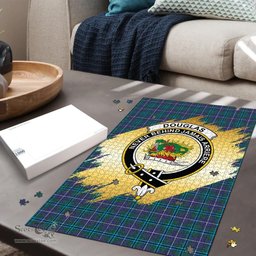 Scottish Douglas Modern Clan Tartan Puzzle - Gold Style Scottish Plaid Tartan Plaid