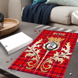 Scottish Rose Modern Clan Tartan Puzzle - Thistle Scotland Style Scottish Plaid Tartan Plaid
