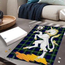 Scottish Forbes Modern Clan Tartan Puzzle - Unicorn Style Scottish Plaid Tartan Plaid