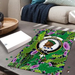 Scottish Muir Clan Tartan Puzzle - Thistle Pattern Style Scottish Plaid Tartan Plaid