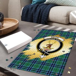Scottish Keith Ancient Clan Tartan Puzzle - Gold Style Scottish Plaid Tartan Plaid