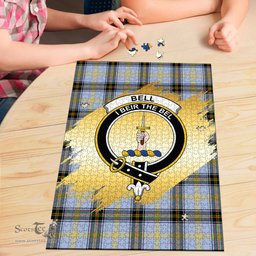 Scottish Bell of the Borders Clan Tartan Puzzle - Gold Style Scottish Plaid Tartan Plaid