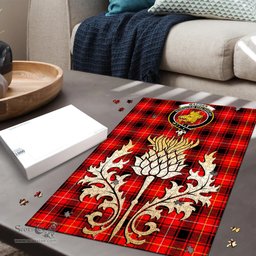 Scottish MacIver Modern Clan Tartan Puzzle - Thistle Gold Style Scottish Plaid Tartan Plaid